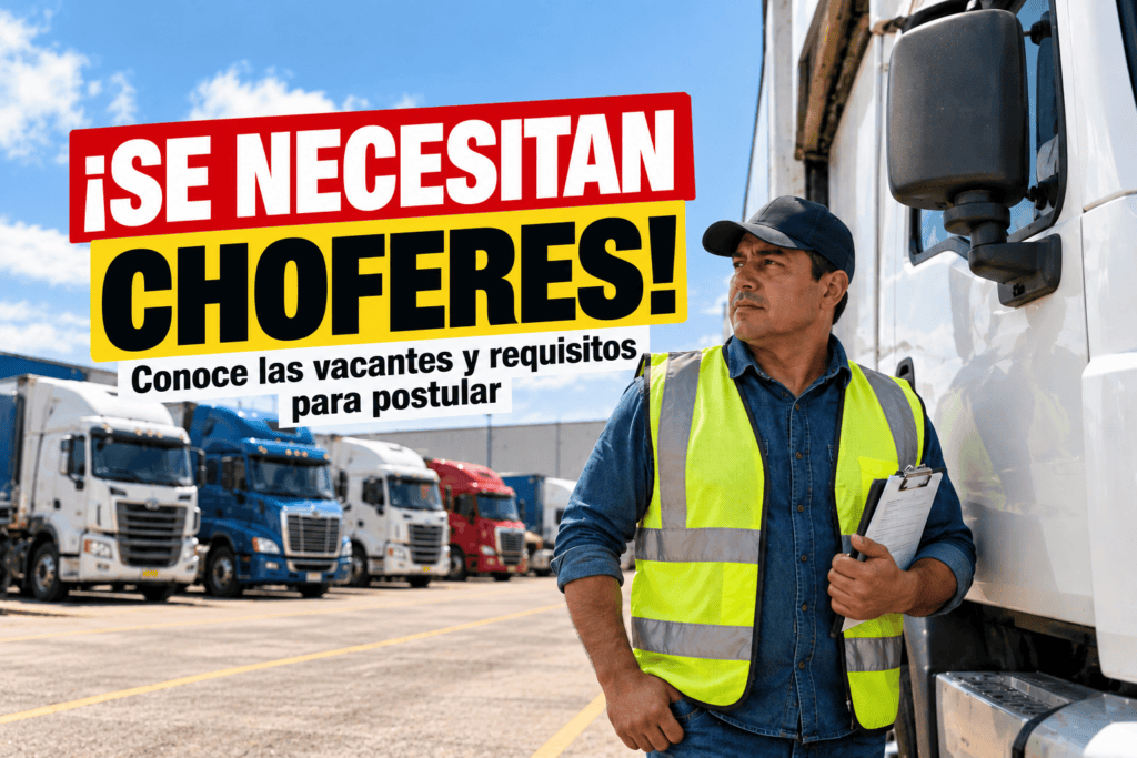 🚨🚛 ¡SE NECESITAN CHOFERES! Conoce las Vacantes y Requisitos para Postular