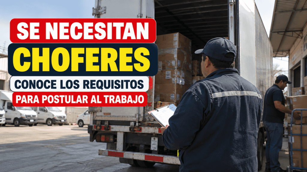 Se necesitan choferes: conoce los requisitos para postular al trabajo