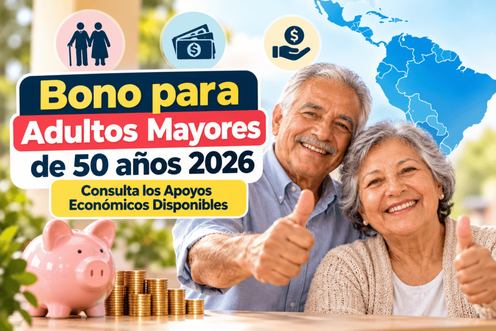 Bono para Adultos Mayores de 50 años 2026: Consulta los Apoyos Económicos Disponibles